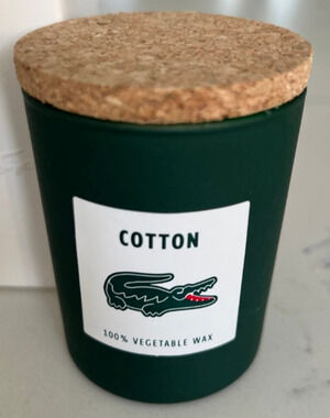 Lacoste Pure Cotton 100% Vegetable Wax Candle New in Box